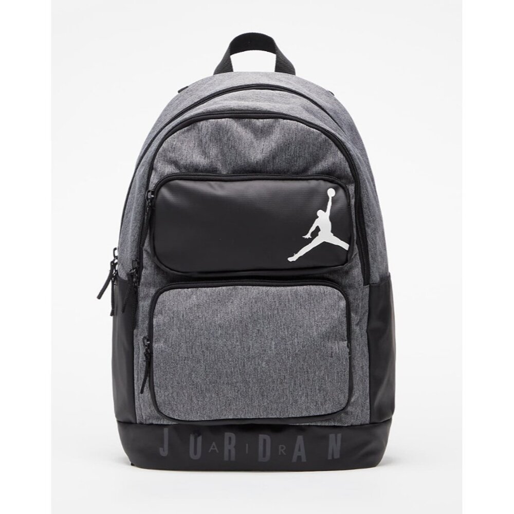 New! Nike Jordan Air Essential Carbon Heather Large Backpack | Grey/Black